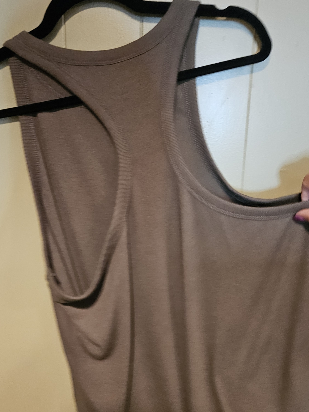 Ulrealite Olive Green Ribbed Racerback Tank Top - Picture 3 of 5
